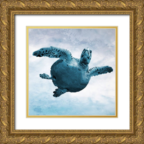 Underwater Friends 2 Gold Ornate Wood Framed Art Print with Double Matting by Prime, Marcus