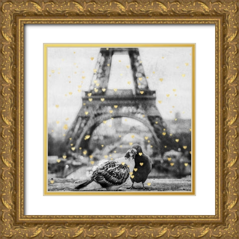 Paris Love 1 Gold Ornate Wood Framed Art Print with Double Matting by Prime, Marcus