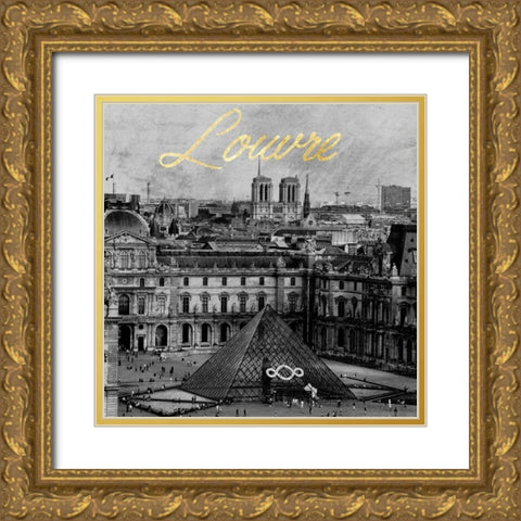The Louvre Gold Ornate Wood Framed Art Print with Double Matting by Prime, Marcus
