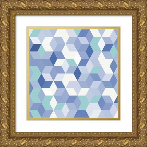 Retro Splash 1 Gold Ornate Wood Framed Art Print with Double Matting by Prime, Marcus