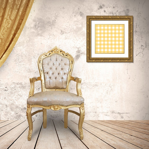Gingham Pattern 4 Gold Ornate Wood Framed Art Print with Double Matting by Prime, Marcus