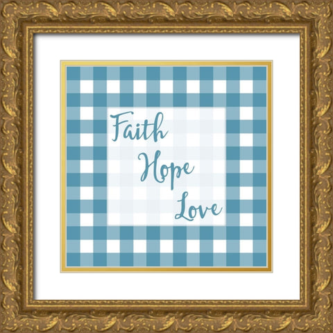 Gingham Quotes 3 Gold Ornate Wood Framed Art Print with Double Matting by Prime, Marcus