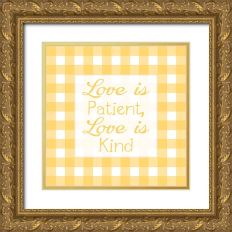 Gingham Quotes 4 Gold Ornate Wood Framed Art Print with Double Matting by Prime, Marcus