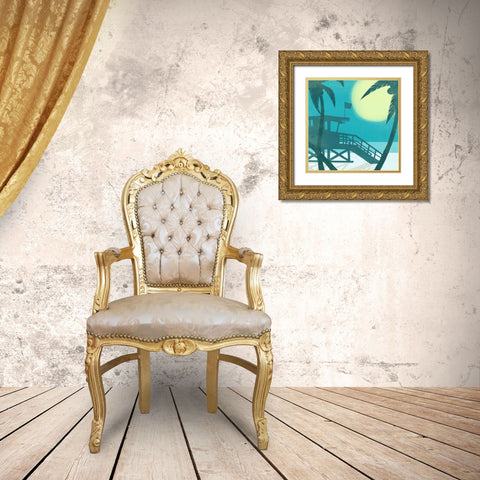 Coastal Fun 2 Gold Ornate Wood Framed Art Print with Double Matting by Prime, Marcus