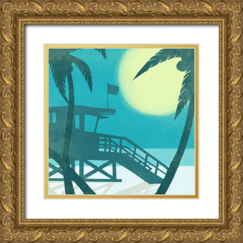 Coastal Fun 2 Gold Ornate Wood Framed Art Print with Double Matting by Prime, Marcus