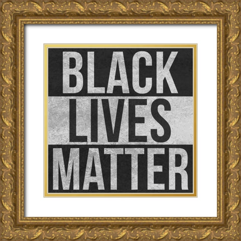 BLM Movement 2 Gold Ornate Wood Framed Art Print with Double Matting by Prime, Marcus