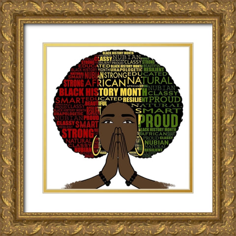 Black History Pride Gold Ornate Wood Framed Art Print with Double Matting by Prime, Marcus