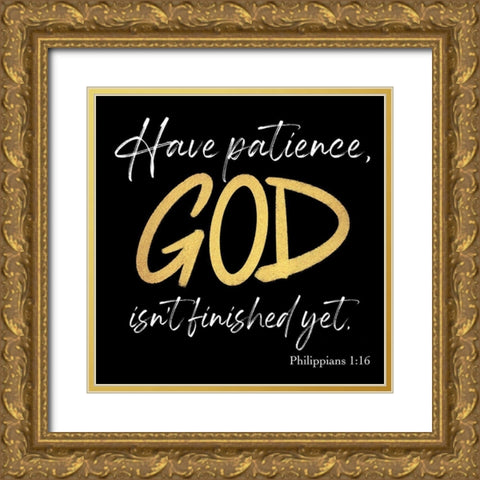 Patient God Gold Ornate Wood Framed Art Print with Double Matting by Prime, Marcus