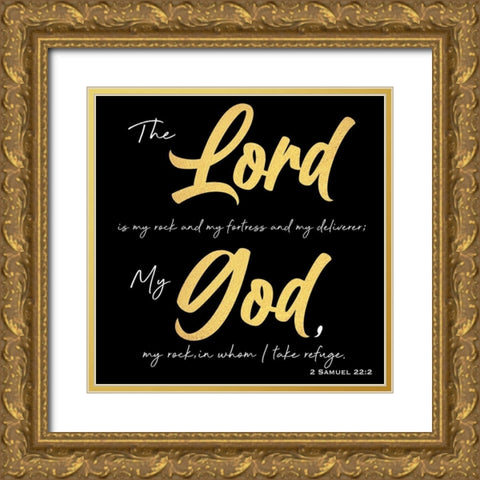 My Rock Gold Ornate Wood Framed Art Print with Double Matting by Prime, Marcus