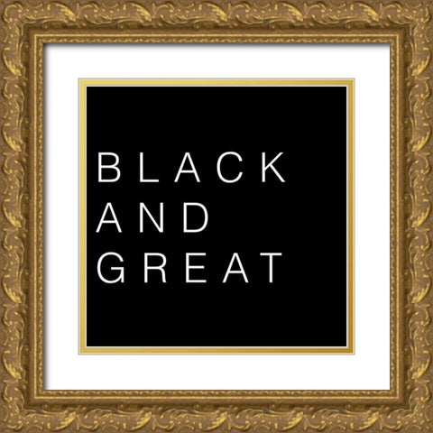 Black And Great Gold Ornate Wood Framed Art Print with Double Matting by Prime, Marcus