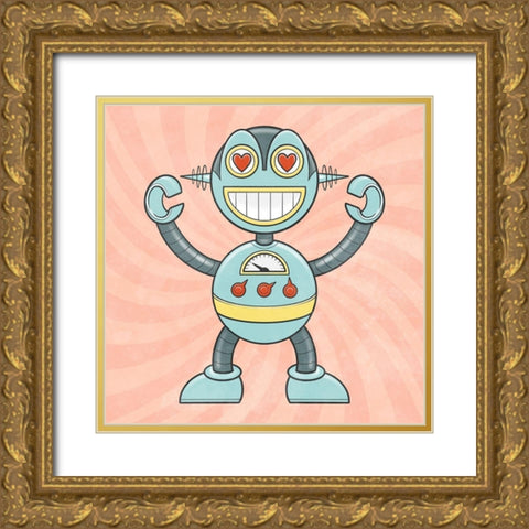 Loving Bot Gold Ornate Wood Framed Art Print with Double Matting by Prime, Marcus