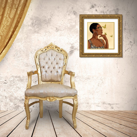 Fierce And Powerful 1 Gold Ornate Wood Framed Art Print with Double Matting by Prime, Marcus