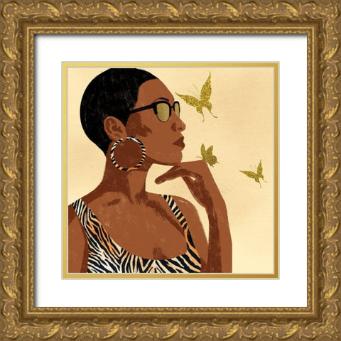 Fierce And Powerful 1 Gold Ornate Wood Framed Art Print with Double Matting by Prime, Marcus