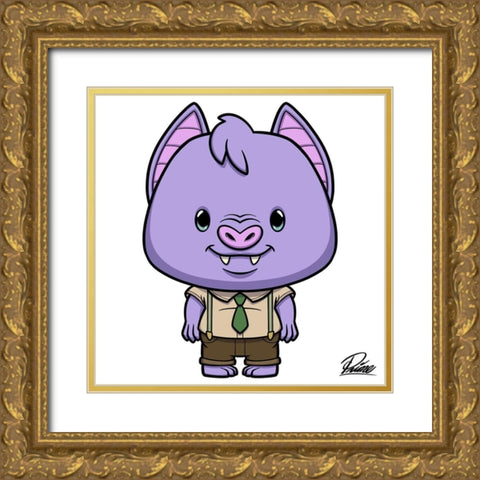 Baxter Bat Gold Ornate Wood Framed Art Print with Double Matting by Prime, Marcus