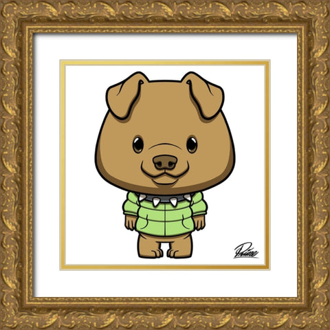 Peter Pitbull Gold Ornate Wood Framed Art Print with Double Matting by Prime, Marcus