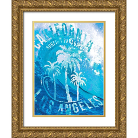 South Coast Curls 2 Gold Ornate Wood Framed Art Print with Double Matting by Miller, Savannah