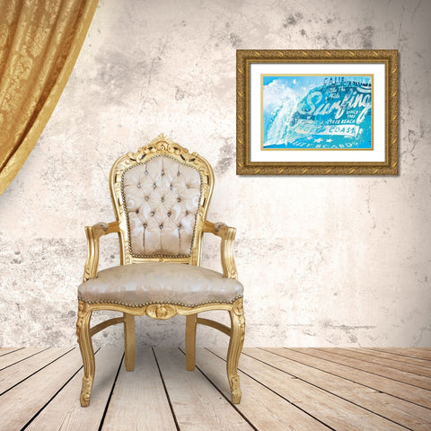 South Coast Curls 4 Gold Ornate Wood Framed Art Print with Double Matting by Miller, Savannah