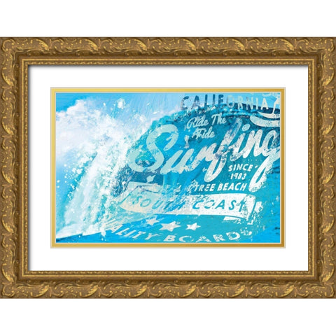 South Coast Curls 4 Gold Ornate Wood Framed Art Print with Double Matting by Miller, Savannah