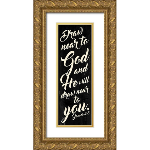 Draw Near Cream Gold Ornate Wood Framed Art Print with Double Matting by Villa, Mlli