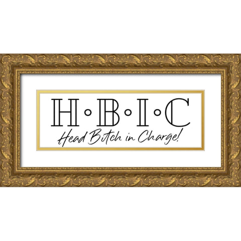 HBIC Gold Ornate Wood Framed Art Print with Double Matting by Villa, Mlli