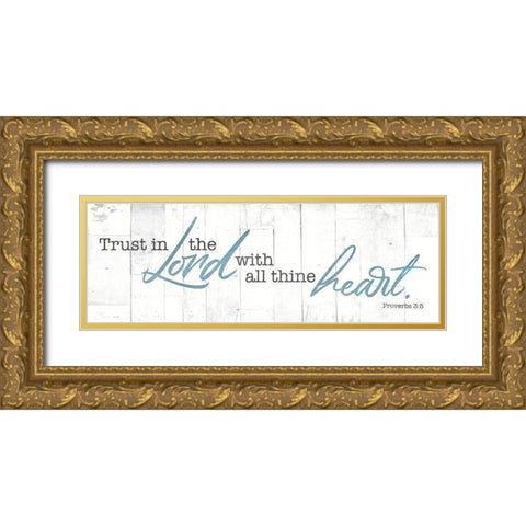 Trust In Gold Ornate Wood Framed Art Print with Double Matting by Villa, Mlli