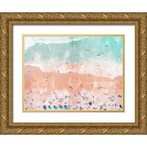Bright Beaching Out  Gold Ornate Wood Framed Art Print with Double Matting by Villa, Mlli