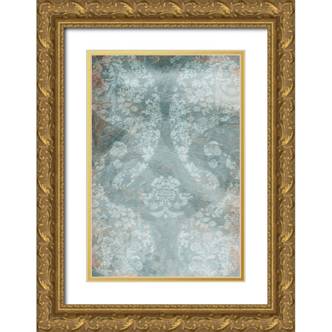 Flower Flow Gold Ornate Wood Framed Art Print with Double Matting by Villa, Mlli