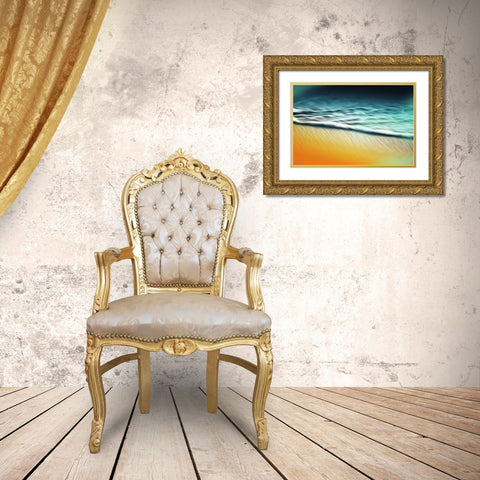 Water Abstracts Gold Ornate Wood Framed Art Print with Double Matting by Villa, Mlli