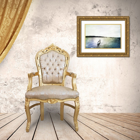 Fell Out To Sea Gold Ornate Wood Framed Art Print with Double Matting by Villa, Mlli