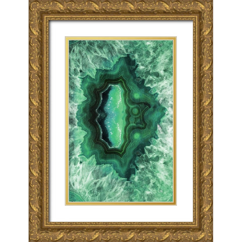 Emerald Look Gold Ornate Wood Framed Art Print with Double Matting by Villa, Mlli