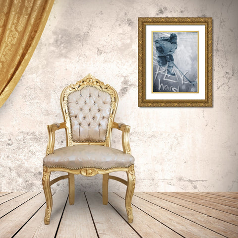 Play Hard Gold Ornate Wood Framed Art Print with Double Matting by Villa, Mlli