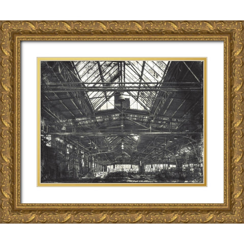 Industrial Life Gold Ornate Wood Framed Art Print with Double Matting by Villa, Mlli