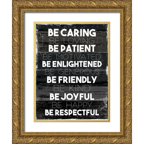 Be Caring Gold Ornate Wood Framed Art Print with Double Matting by Villa, Mlli