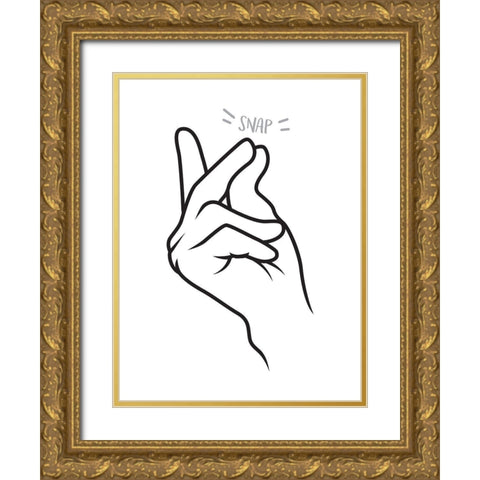 Snap Gold Ornate Wood Framed Art Print with Double Matting by Villa, Mlli