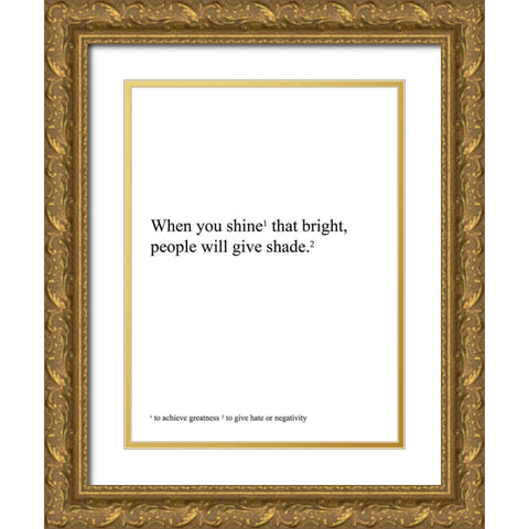 Shine Gold Ornate Wood Framed Art Print with Double Matting by Villa, Mlli