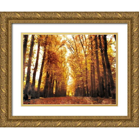 Fallow Your Path Gold Ornate Wood Framed Art Print with Double Matting by Villa, Mlli
