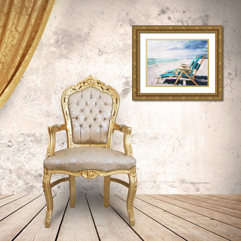 Enjoy The Feeling Gold Ornate Wood Framed Art Print with Double Matting by Villa, Mlli