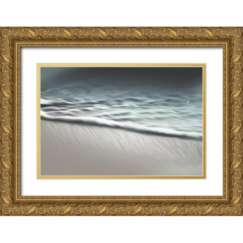 Water Cool Abstracts Gold Ornate Wood Framed Art Print with Double Matting by Villa, Mlli