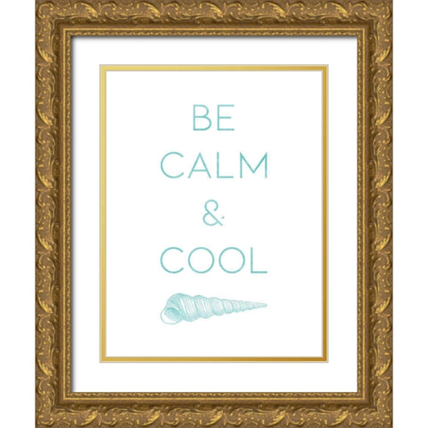 Calm And Cool Gold Ornate Wood Framed Art Print with Double Matting by Villa, Mlli