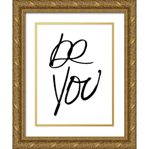 Be You Gold Ornate Wood Framed Art Print with Double Matting by Villa, Mlli