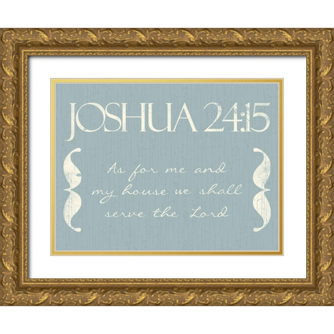 Joshua As Gold Ornate Wood Framed Art Print with Double Matting by Villa, Mlli