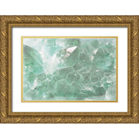 Mint Rocks Gold Ornate Wood Framed Art Print with Double Matting by Villa, Mlli