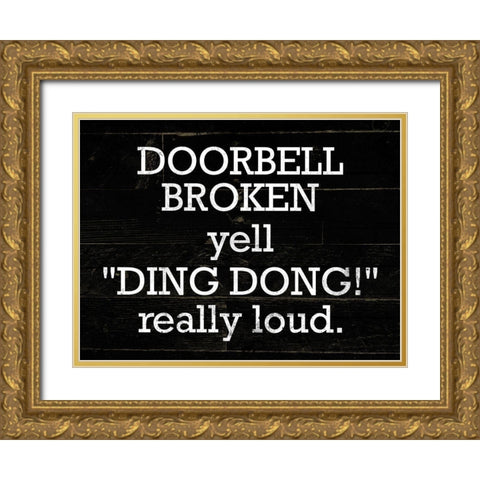 Doorbell Gold Ornate Wood Framed Art Print with Double Matting by Villa, Mlli