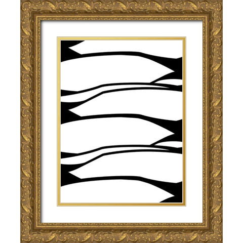 Blades Gold Ornate Wood Framed Art Print with Double Matting by Villa, Mlli