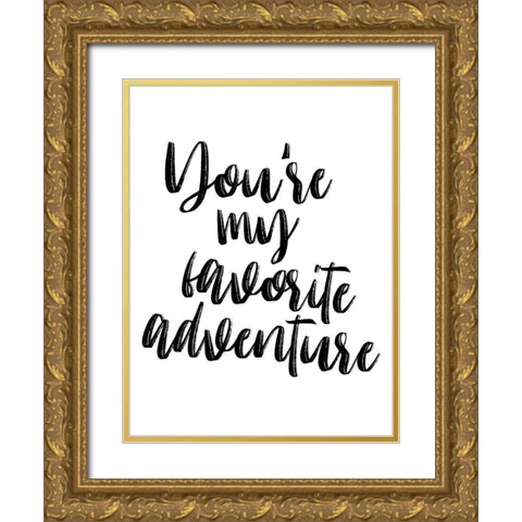 Your My Gold Ornate Wood Framed Art Print with Double Matting by Villa, Mlli