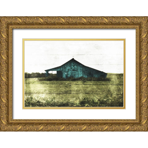 Classic Farm Gold Ornate Wood Framed Art Print with Double Matting by Villa, Mlli
