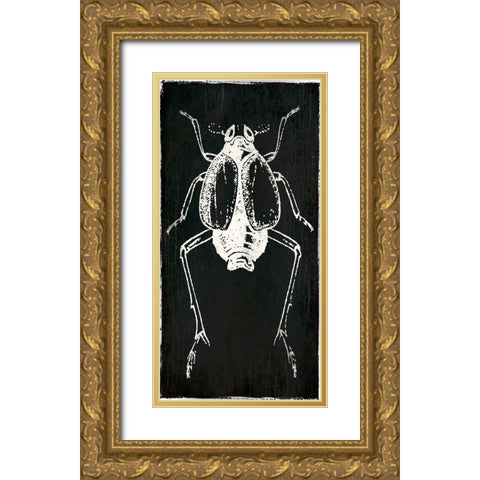 Bug Life Two Black Gold Ornate Wood Framed Art Print with Double Matting by Villa, Mlli