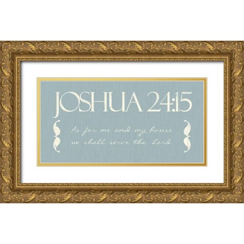 Joshua As Gold Ornate Wood Framed Art Print with Double Matting by Villa, Mlli