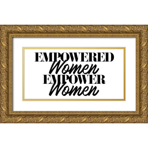 Empowered Gold Ornate Wood Framed Art Print with Double Matting by Villa, Mlli