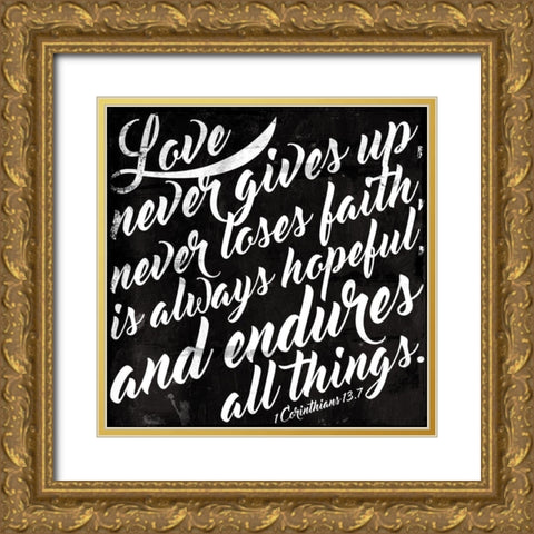 All Things Black Gold Ornate Wood Framed Art Print with Double Matting by Villa, Mlli
